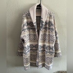 AnneClaire Belted Cardigan Sweater Jacket Wool / Cashmere Blend Sz 42